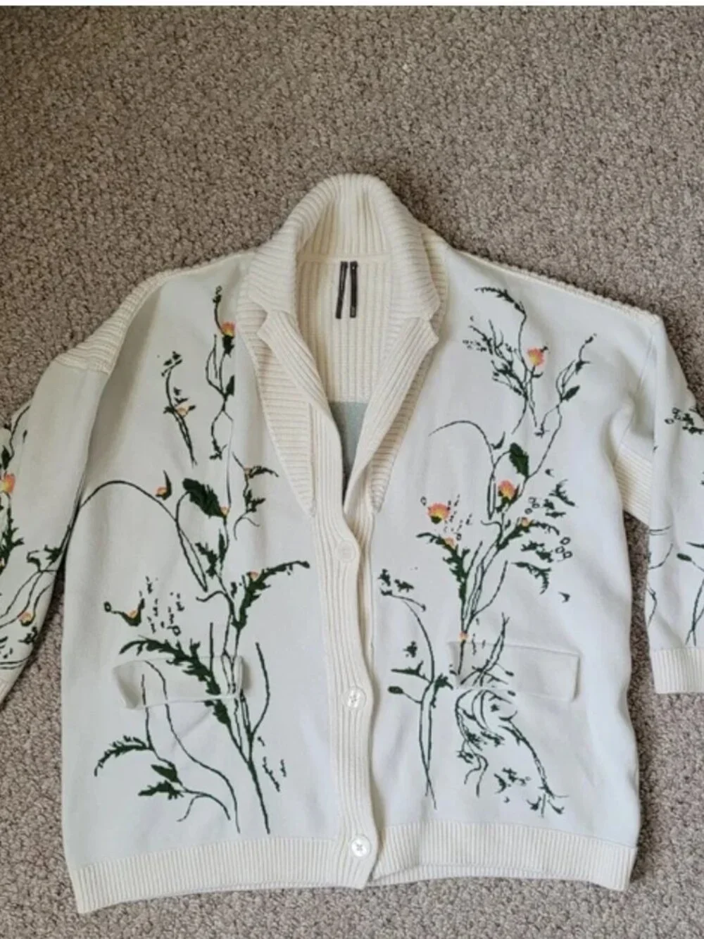 Anthropologie Floral Cardigan size M P - Picture 5 of 8